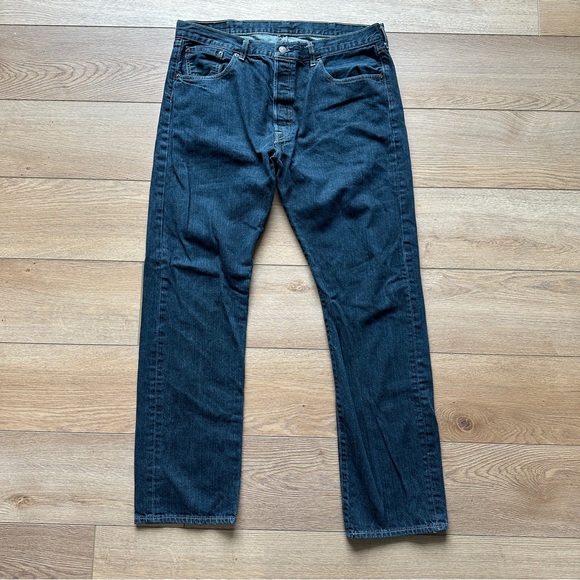 Levi’s 501 38x32 Jeans Dark Wash - Picture 5 of 9
